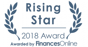 Rising star, awarded by FinancesOnline